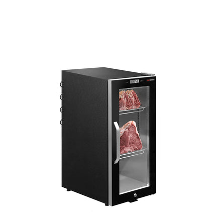 GGM Gastro Dry Ageing Fridge - 395x631mm - with 1 glass door - Black