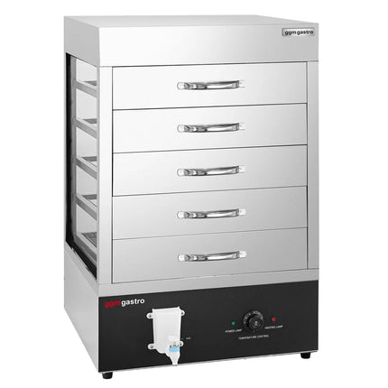 GGM Gastro Dumpling Steamer - 2.5kW - incl. Steamer Cabinet Top with 5 Drawers