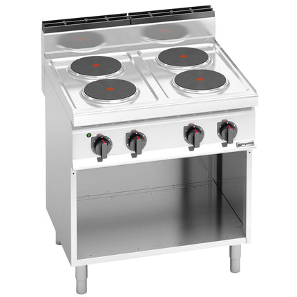GGM Gastro Electric Boiling Top - 10.4kW - 4 plates - with open base shelf - Heavy Duty