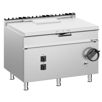 GGM Gastro Electric Bratt Pan - 120L - 18kW - Manual Tilt - with Water Fill Tap