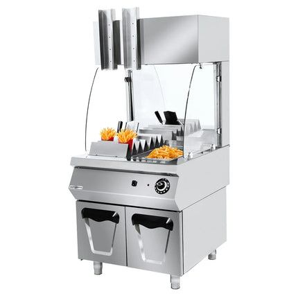 GGM Gastro Electric Chip Scuttle - 2.80kW - with base cupboard - 2 Doors - Freestanding