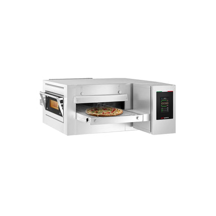 GGM Gastro Electric Conveyor Pizza Oven - 1260x1750mm (127 cmx175.3 cm) - Touchscreen Controls - Belt width: 500mm (50.8 cm) - up to 350°C - for Ø 30cm (30.5 cm) pizza