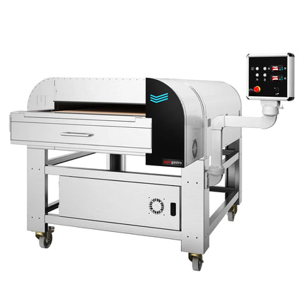 GGM Gastro Electric Conveyor Pizza Oven - 1500x2500mm (150.1 cmx249.9 cm) - Digital Controls - Belt width: 780mm (78 cm) - up to 400°C - with Wheels