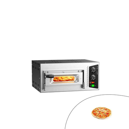 GGM Gastro Electric Deck Pizza Oven - Single Deck - Refractory Stone Deck - 1 x Ø 35cm (35.1 cm) - 230V Single Phase | 13A Plug - Mechanical Controls - up to 450°C