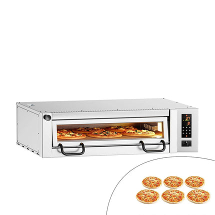 GGM Gastro Electric Deck Pizza Oven - Single Deck - Refractory Stone Deck - 6 - Ø 34cm (34 cm) - Digital Controls