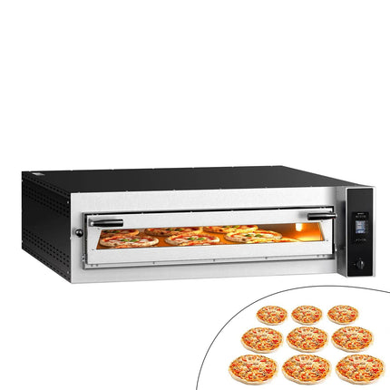 GGM Gastro Electric Deck Pizza Oven - Single Deck - Refractory Stone Deck - 9 - Ø 35cm (35.1 cm) - Touchscreen Controls - up to 400°C