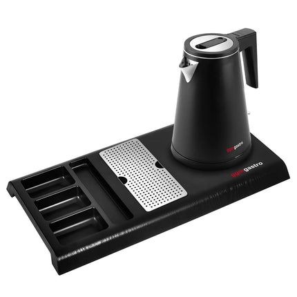 GGM Gastro Electric kettle - 0.8 litres - 1.2 kW - incl. tea station with 4 compartments and drip tray