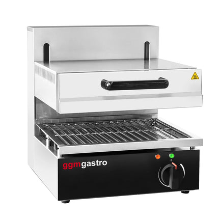 GGM Gastro Electric Rise & Fall Salamander Grill - 2.8kW - 220V - Height-Adjustable Heating Elements - 1 Shelves