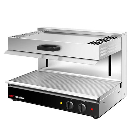 GGM Gastro Electric Rise & Fall Salamander Grill SPECIAL - 3.4kW - 220V - Height-Adjustable Heating Elements - 1 Shelves