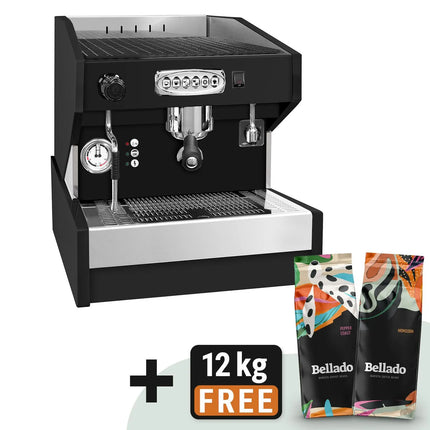 GGM Gastro Espresso Machine "Eminence" - 1 Group - Pre-infusion System & 1 Steam Wand - Black