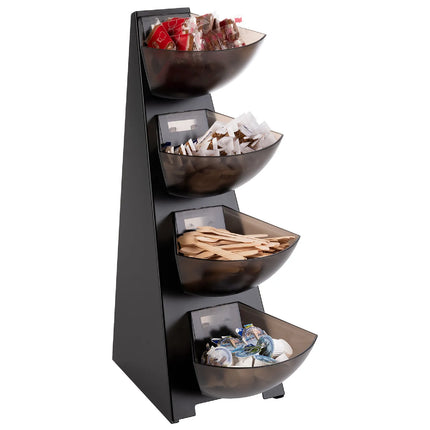 GGM Gastro Etagere / Buffet Stand - MULTI RACK - Stainless steel frame - Black/Grey - Height: 530mm - with 4 shelves - suitable for 11411#6