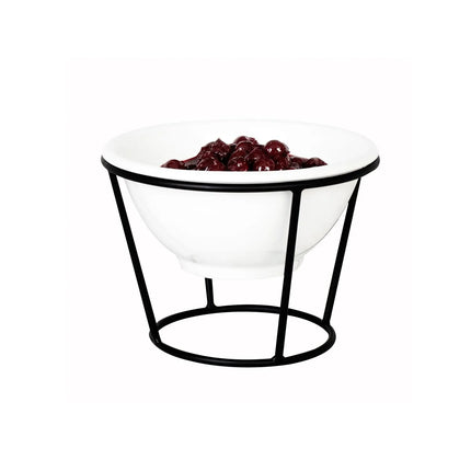 GGM Gastro Etagere / Buffet Stand - Powder-coated stainless steel - Black - round - incl. 1 Melamine bowl - with 1 shelf - suitable for small round bowls