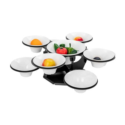 GGM Gastro Etagere / Buffet Stand - rotating - Stainless steel frame - Black - Height: 225mm - incl. 9 Melamine bowls
