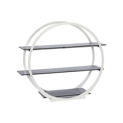 GGM Gastro Etagere / Buffet Stand - round - Ø450mm - with 3 shelves - Stainless steel frame & white plexiglass shelves - White