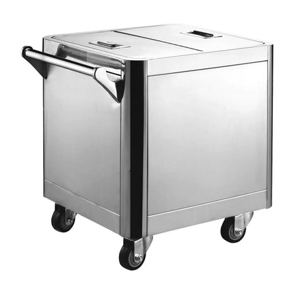 GGM Gastro Flour Storage Trolley - 156L - Stainless Steel - Mobile on Castors