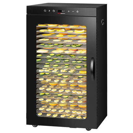 GGM Gastro Food Dehydrator - with 24 Shelves - Black - Digital Timer - 2kW