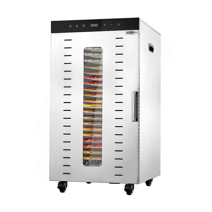 GGM Gastro Food Dehydrator - with 24 Trays - Stainless Steel - Digital Timer - 2kW