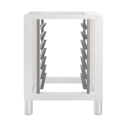 GGM Gastro for 7x 460x340mm Baking Trays Tray Rack for Base Frame HUV800-4 - 600x540x800mm - Stainless Steel - with Rails spacing 80mm