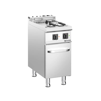 GGM Gastro Free Standing Electric Fryer - 18 litres - 14kW - with drain tap - incl. substructure with 1 door