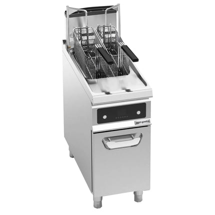 GGM Gastro Free Standing Gas Fryer - 20 litres - 17.5kW - with built-in oil filtration - with automatic basket lift