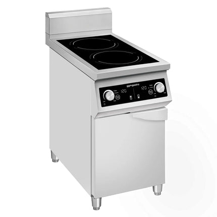 GGM Gastro Freestanding Induction Hob - 10kW - 2 zones - with base cabinet - 1 door