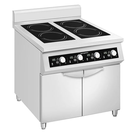 GGM Gastro Freestanding Induction Hob - 20kW - 4 zones - with base cabinet - 2 doors