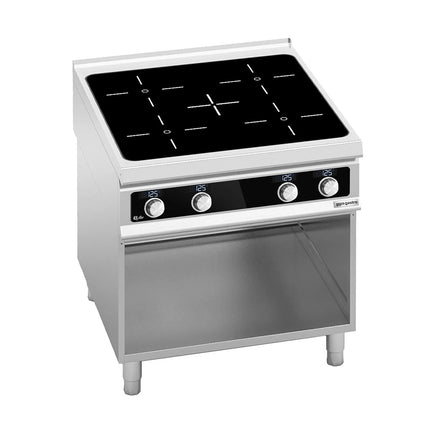 GGM Gastro Freestanding Induction Hob - 20kW - 4 zones - with open base shelf - Bflex Digital