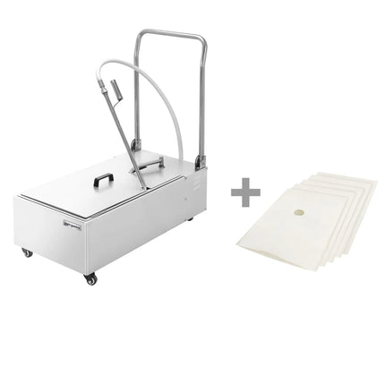 GGM Gastro Fryer Oil Filter - 450x890x880mm - 48L/min - Stainless Steel - with Wheels