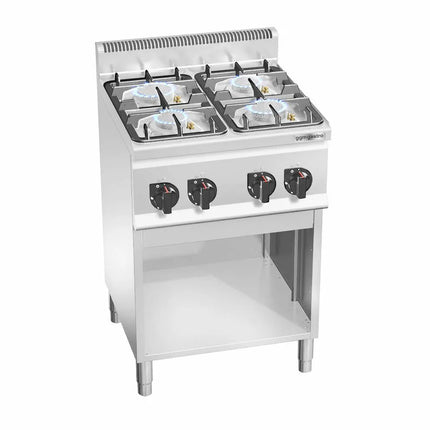 GGM Gastro Gas Boiling Top - 19kW - 4 burners - with open base shelf