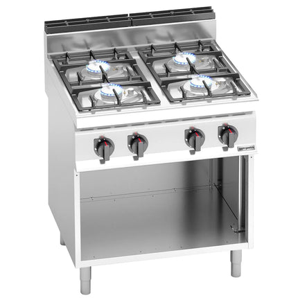 GGM Gastro Gas Boiling Top - 21.5kW - 4 burners - with open base shelf