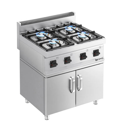 GGM Gastro Gas Boiling Top - 23kW - 4 burners - with base cabinet - 2 doors