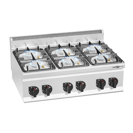 GGM Gastro Gas Boiling Top - 28.5kW - 6 burners - High-Output Burners