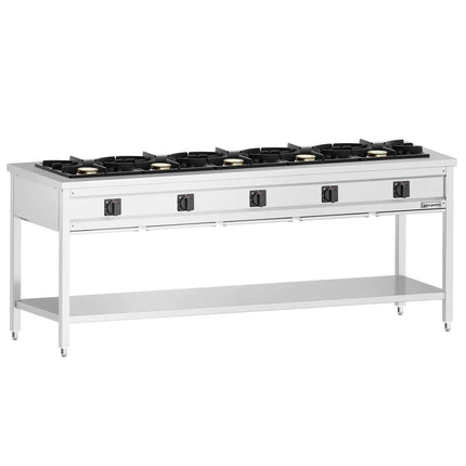 GGM Gastro Gas Boiling Top - 42.5kW - 5 burners - with drip tray