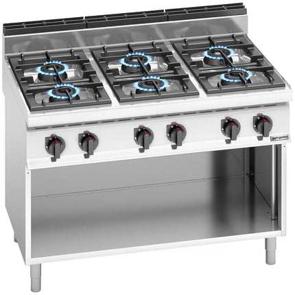 GGM Gastro Gas Boiling Top - 42kW - 6 burners - High-Output Model