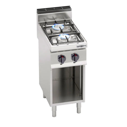 GGM Gastro Gas Boiling Top - 9.5kW - 2 burners - with open base shelf