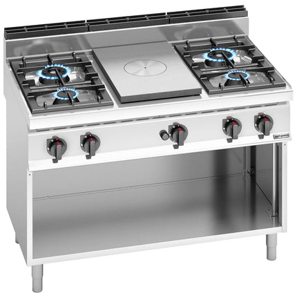 GGM Gastro Gas Boiling Top with Electric Hotplate - 28kW - 4 Burners