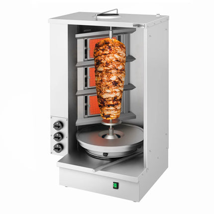 GGM Gastro Gas Doner Kebab Grill (Shawarma/Gyros) - 3 Burner - up to 40kg - 8.10kW - Countertop