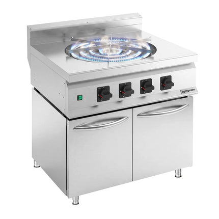 GGM Gastro Gas Hob - 10kW - 1 burner - with base cabinet - 2 doors