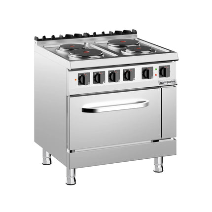 GGM Gastro Gas Oven Range - 15.2kW - 4 plates - with Gas Oven Static Oven - 6kW