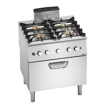 GGM Gastro Gas Oven Range - 31.8kW - 4 burners - with Gas Oven Static Oven - 7.8kW