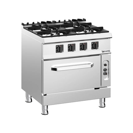 GGM Gastro Gas Oven Range - 32kW - 4 burners - with Gas Oven Static Oven - 6kW