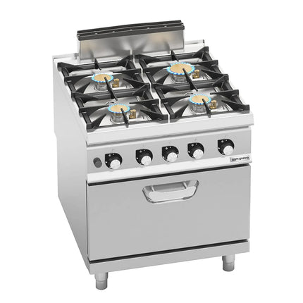 GGM Gastro Gas Oven Range - 35.8kW - 4 burners - with Gas Oven Static Oven - 7.8kW
