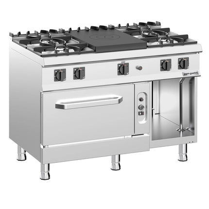 GGM Gastro Gas Oven Range - 39.5kW - 5 burners - with Gas Oven Static Oven - 6kW