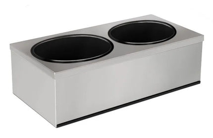 GGM Gastro Giá Đỡ Bình Đựng Nước Sốt (Cho SRK5) - 2x 4.5L - Thép Không Gỉ - 405x205x205mm - Cho SRK5