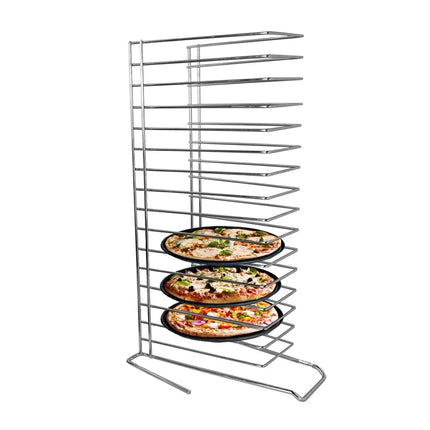 GGM Gastro Giá Đựng Khay Pizza - 318x650x351mm - Thép Không Gỉ - 15 Khay
