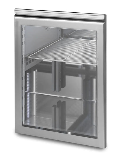 GGM Gastro Glass door for Refrigerated Beer Counter - Stainless steel - 550x700mm - Thickness: 50mm - for BRA & BLA series - Reversible hinge, double glazing, large viewing window, easy installation