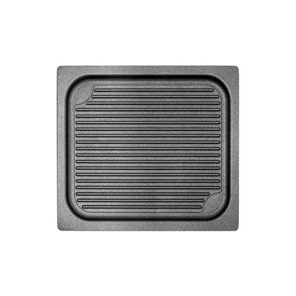 GGM Gastro Grill Plate for Commercial Combi Oven - 355x325x20mm - GN 2/3 - Cast Aluminium, non-stick - with Ribbed surface