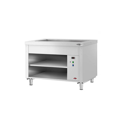 GGM Gastro Heated Bain Marie Counter COPENHAGEN - 1240mm - with Bain Marie Well - for 3x GN 1/1