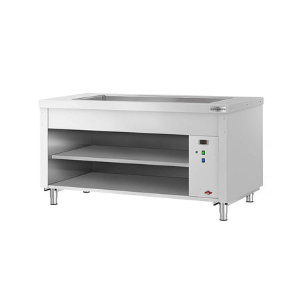 GGM Gastro Heated Bain Marie Counter COPENHAGEN - 1560mm - with Bain Marie Well - for 4x GN 1/1