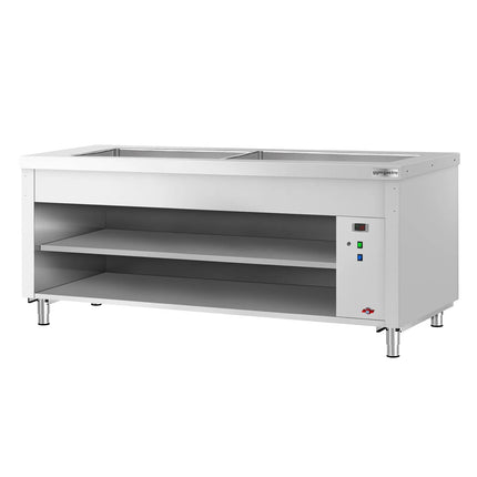 GGM Gastro Heated Bain Marie Counter COPENHAGEN - 2310mm - with Bain Marie Well - for 6x GN 1/1